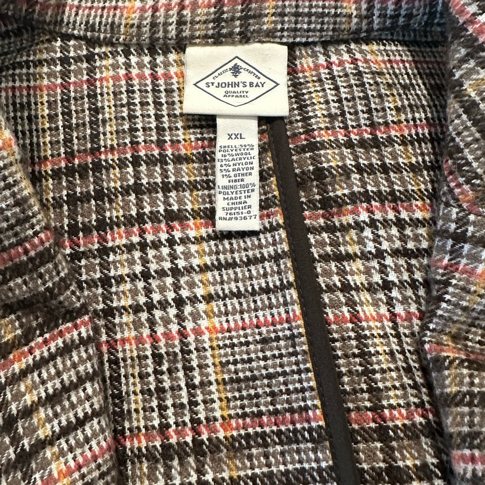 St. John's Bay Multicolor Plaid blazer XXL